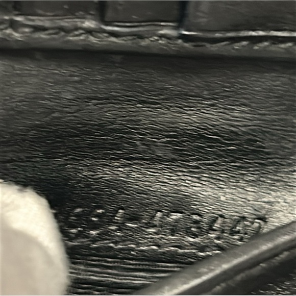 Gucci Guccissima Metal Bar French Flap Black Leather Wallet in VGUC - Picture 7 of 16